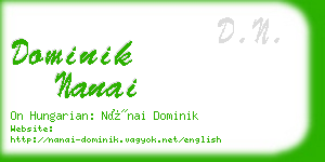 dominik nanai business card